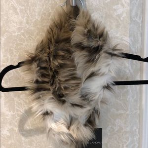 Adrienne Landau faux fur neck warmer/ stole/scarf